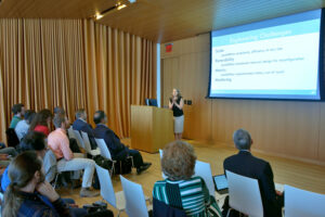 Gwen Ottinger presentation photo from 2024 Soft-AE symposium